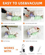 Vacuum Storage Bags for moving, Vacuum Seal Bags for Memory Foam, Latex, Clothing & Bedding, Space Saver Bags for Organization and Storage (Medium) - Image 3
