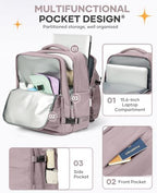 Travel Backpack Carry On Flight Aapproved Personal Item Travel Bag Mochila De Viaje Travel Backpack For Men Spirit Airlines Personal Item Bag 18x14x8 Carry On Backpack For Airplanes Lotus Root Pink - Image 4
