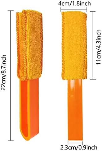 4 Pack Microfiber Blinds Duster, 4 Removable and Washable Sleeves, Cleaner for Window Blinds, Air Conditioner Vents, Fans, Car Vents - Image 3