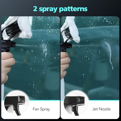 Window Vacuum Cleaner Kit Cordless, 35Min Runtime & 2 Suction Nozzles Cleaning Tool, All-in-One Electric Squeegee Spray Kit for Streak-Free Windows Washing, Shower Glass, Mirrors,Car - Image 4