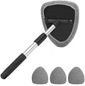 Extendable Car Windshield Cleaning Tool with Microfiber Pads, Gray by AUKEPO