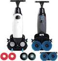 Commercial Floor Scrubber Machine Electric 17 Inch, Lightweight Dual Tank Deep Clean Rotary Double Brushes 13000 Sqft/H for Bathrooms Hospitals Schools White by Unknown