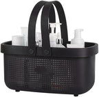 Portable Shower Caddy Basket with Handles Plastic Storage Basket Black by JiatuA