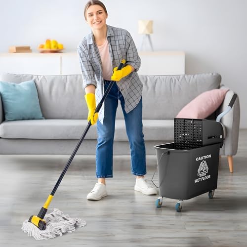 KeFanta 60" Heavy Duty Commercial Mops,Looped-End String Industrial Mop - Image 7