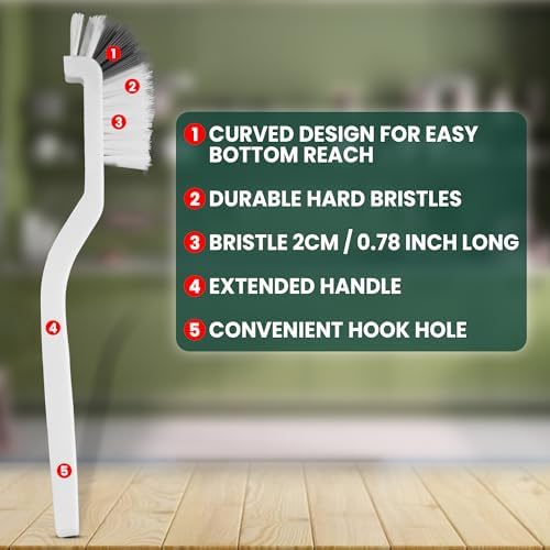 8 Pcs Crevice Cleaning Brush Set – Hard Bristle Cleaning Tools for Grout, Gaps & Narrow Spaces – Multi-Purpose Grout Brush, for Cleaning Bathroom, Shower, Window Tracks, Kitchen - Image 4