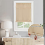 NICETOWN Biscotti Beige Thermal Insultaed Blackout French Door Curtain - Image 5