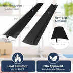 Silicone Stove Gap Covers 2Pack, Stove Gap Filler for Kitchen 25inch, Black - Image 2