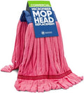 Commercial Mop Head Replacement – 1 Pack Red Large Microfiber Tube Mop (18 oz.) | Industrial Wet Mops | Washable Refill, Reusable, Heavy Duty, Looped End Mopheads | | Hardwood, Concrete by MicrofiberWholesale