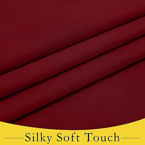 NICETOWN Burgundy Red Sidelight Curtains for Side Small Window - Image 5