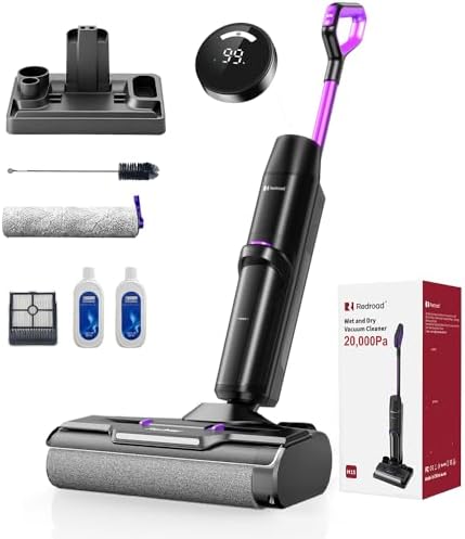 Wet Dry Vacuum Cleaner 20,000Pa,50Mins Runtime Cleaning Area 3013ft²,Cordless Vacuum Cleaner, Cordless Vacuum and Mop All in One,Self-Cleaning for Hard Floors Sticky Messes and Pet Hair H15Set by Unknown