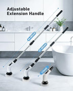 Electric Spin Scrubber, Shower Scrubber with Long Handle Cup Brushes - Image 2