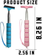Bittwee 2PCS Car Side Mirror Squeegee, Retractable Auto Rearview Mirror Wiper, All-Purpose Window Squeegee for Cleaning Shower Glass Door, Vehicle Accessories Universal for SUV Truck RV（Blue/Pink） - Image 2