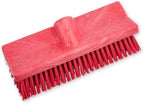 SPARTA 40423EC05 Plastic Floor Scrub Brush, Wall Brush, Equipment Brush with Nonabsorbent Bristles for Industrial Kitchens, Hospitals, Commercial Cleaning, 10 Inches, Red by SPARTA