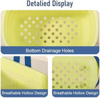Portable Shower Caddy Basket with Handles Plastic Storage Basket ‌Yellow - Image 4