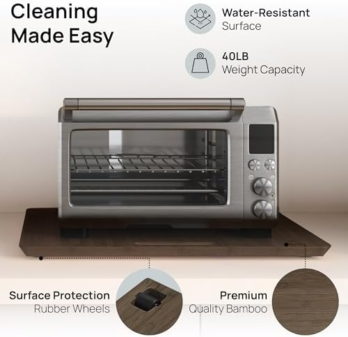 Ibyx Appliance Slider, Sliding Tray for Coffee Maker, 21 x 15 in, Brown - Image 4