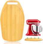 Mixer Slider Compatible with Kitchen aid Bowl Lift 4 .5-5 Qt Stand Mixer Bamboo- Kitchen Countertop Storage Mover Sliding Caddy for Kitchen Aid 4 .5-5 Qt Mixer (4 .5-5 Qt with handle-Natural) by Sun3drucker