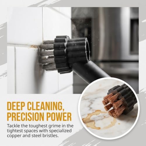 Sosoport 10Pcs Steam Cleaner Brush Heads Replacement Parts Copper Steel Multifunctional Small Cleaning Brush for Portable Steam Cleaner Household Use - Image 3