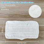 Fushing 7Pcs Steam Mop Pads, Washable Microfiber Cleaning Steamer Replacement Pads for Shark Steam & Spray Mop S3101 S3251 SK460 SK410 S3101n2 S3250 SK435CO SK140 SK141,White - Image 2