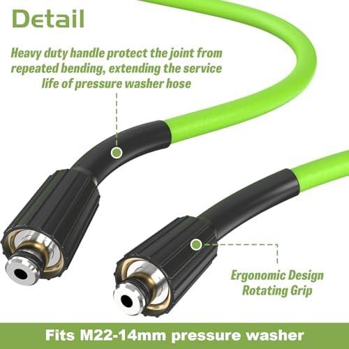 Super Flexible Pressure Washer Hose 100FT x 1/4" - Image 6