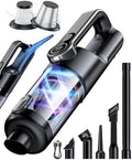 Cordless Handheld Vacuum Cleaner, 2-in-1 Vacuum & Blower, 36000Pa Suction Brushless Motor, Car Vacuum with LED Light, Lightweight, Portable for Car, Home, Office and Outdoor Use, Black by FAOGO