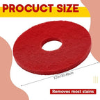 Teenyyou 2 Pcs 12" Red Floor Buffer Pads for Machine - Image 2