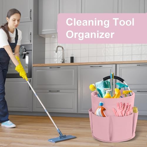 Cleaning Caddy with Handle, Cleaning Supplies Organizer Collapsible Bucket - Image 4