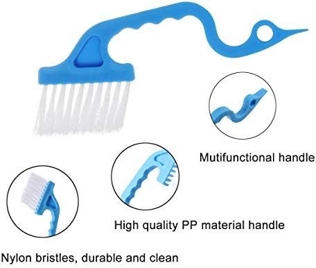 2pcs Hand-held Groove Gap Cleaning Tools Door Window Track Kitchen Cleaning Brushes (Sky Blue) - Image 6