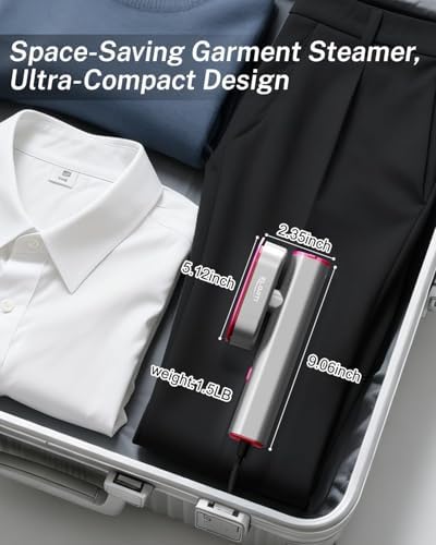 ELORTI Portable Steamer for Clothes, Mini Travel Handheld Steamer 2 in 1-1200W Steam 10S, 90 Rotatable Handle, Foldable Lightweight Garment Steamer for Business Trip Vacation Cruise - Image 5