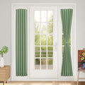 Vatge Sage Green Door Curtains for Door Window,Sidelight Front Door Curtains for Glass Window, 1 Panel, W12 x L72, Sage Green by Vatge