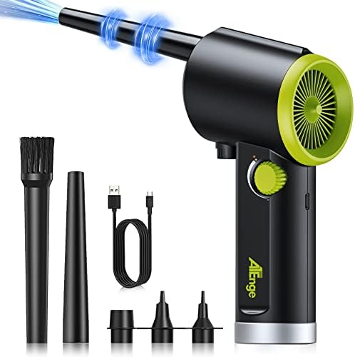 Compressed Air Duster, Electric Air Duster, Handheld Cordless Air Duster, Stepless Speed Motor, 6000mAh Rechargeable Air Blower, Type-C Fast Charge, for Computer, Keyboard, Pet House… by ATEngeus