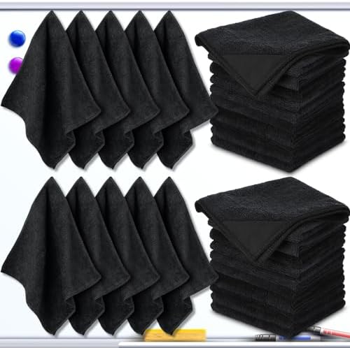 Tudomro 30 Pcs Magnetic Microfiber Cleaning Cloth, Black by Tudomro
