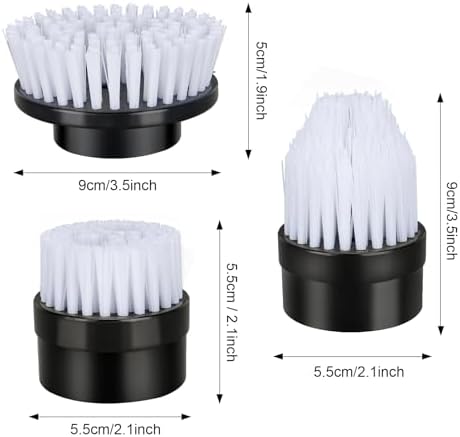 3 Pcs of Brush Heads,Replacement Brush Heads Set for Electric Spin Scrubber, Cordless Power Shower Scrubber, Cleaning Brush for Bathroom Tile Sink Floor Cleaning. - Image 3