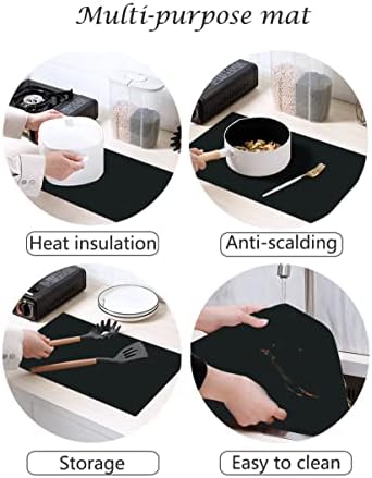 emolife Thick(2MM) Silicone Mats for Kitchen Counter, Black, 23.6"x15.7" - Image 6