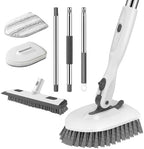 SetSail 4-in-1 Tile Tub Floor Scrubber with Floor Scrub Brush, White Grey by SetSail