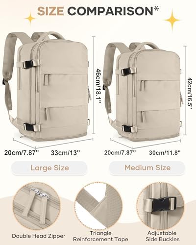 coofay Large Travel Backpack For Women Men Airline Approved Carry On Backpack Flight Approved Waterproof Sports Luggage Backpack Casual Daypack Hiking Backpack - Image 3