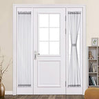 MIULEE Light Grey 25 x 72 Inches Sidelight French Door Sheer Curtains by MIULEE