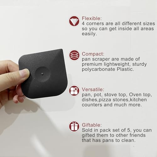 Herda Plastic Pan Dish Pot Food Kitchen Scraper Tool,Premium Food Scraper - Image 5