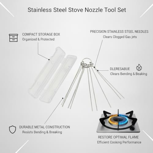 Stainless Steel Stove Nozzle Tool Set, Burner Jet Accessory for Gas Cooktop - Image 4