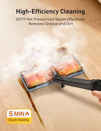 Steam Cleaner, 293°F 58 PSI Powerful Multipurpose Handheld Steam Mop for Home Use, 21 Attachments, 50Oz Capacity, Heavy Duty Steamer for Carpets, Floors, Cars, Tiles, Crack Cleaning, Pearl - Image 2