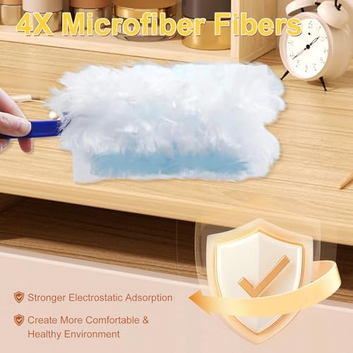 40-Piece Duster Refills,Static Dust Removal Brush Disposable Replacement Head Compatible with Swiffer Duster Refills， Multi-Surface Dusters for Cleaning Furniture, Blinds, Electronics & Corners - Image 3