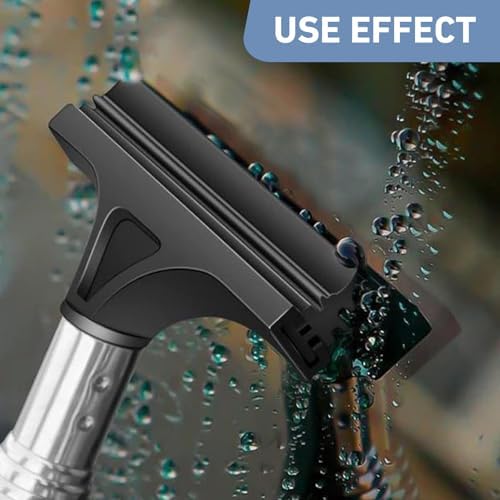 Telescoping Car Rearview Mirror Squeegee, Stainless Steel Extendable Auto Glass Cleaner, Portable Windshield Wiper Tool for Cars, SUVs, Trucks, Windows, and Mirrors (Black) - Image 5