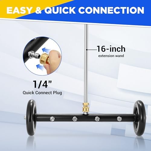 Tool Daily Pressure Washer Undercarriage Cleaner 16 Inch, 2 Extension Wands - Image 5