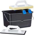 HELPMATE – Tile Washing Set 5 pcs. with 12-Liter Bucket, Double Roller Attachment, Tile Washing Board & Joint Board – tiler's Tool for Thorough Cleaning During tiling Work by Unknown