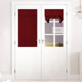 NICETOWN Burgundy Red French Door Curtains for Kitchen Front Back Window by NICETOWN