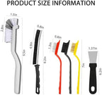Crevice Cleaning Brush - Grout Scrub Brush, House Cleaning Supplies, Gap Cleaning Tools, Home Essentials, Gifts for Women Men, Hard Bristle Crevice Cleaner Brush for Household Use, Bathroom(11Pcs) - Image 2