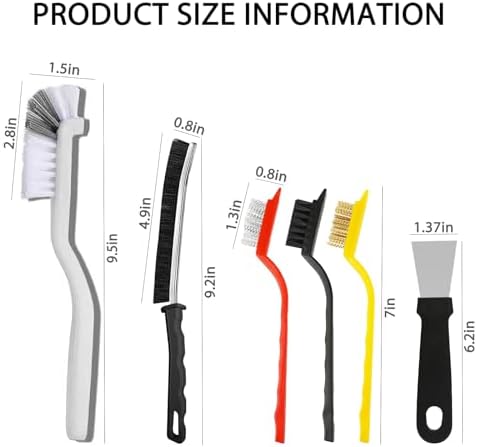 Crevice Cleaning Brush Tool - Heavy Duty Hard Bristle Gap Brush for Deep Cleaning - Ultra-Thin Grout Scrubber for Bathroom, Toilet, Bathtub, Kitchen Sink & Window Tracks-12 Pack - Image 3