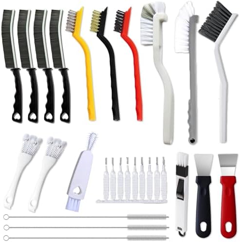 20Pcs Crevice Cleaning Brush Set, Hard Bristle Scrub Brushes for Gaps by Dsyrvd