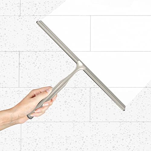 Better Living Deluxe XL Shower Squeegee, 12” Blade, Brushed Nickel - Image 5