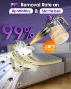 Handheld Steam Cleaner for Home, Pressurized Steamer for Cleaning Couch Carpet Car Upholstery Mattress Furniture with 14 Accessories & Safety Lock, Small Container for Grease - Image 4
