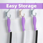 FOOGWEE Hard Bristle Crevice Cleaning Brush - Cleaning Supplies - Grout Cleaning Brushes for Household Use - Crevice Cleaning Tool for Bathroom, Home and Kitchen (3, Purple) - Image 5